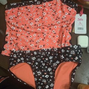 Justice Floral Swimsuit Set